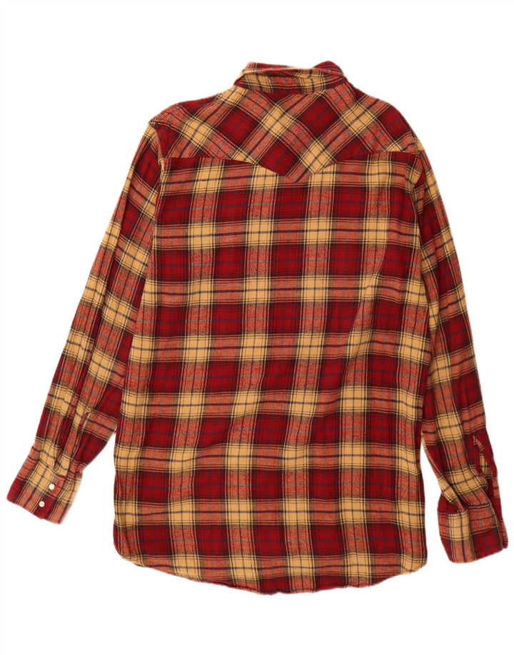 Wrangler Herren-Flanellhemd, groß, rot kariert
