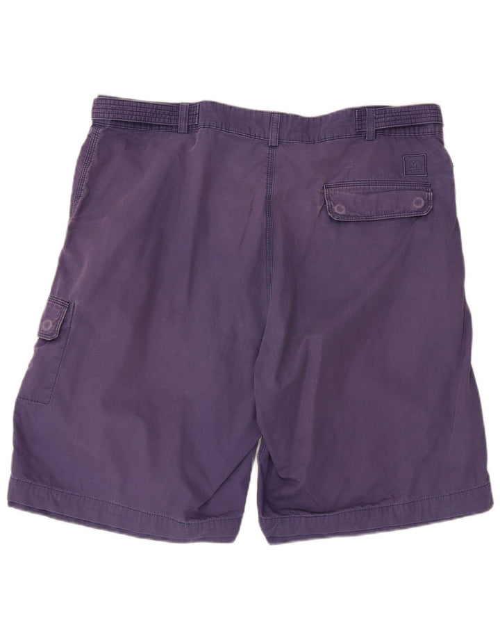 Timberland Herren Regular Cargo Shorts W38 XL Blaue Baumwolle