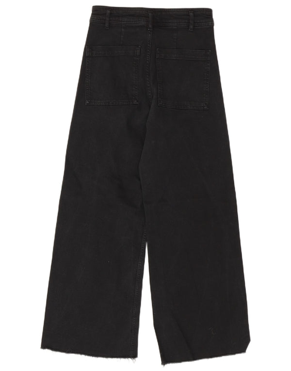 Zara Damen The Marine High Rise Straight Jeans EU 38 Small W28 L28 Schwarz
