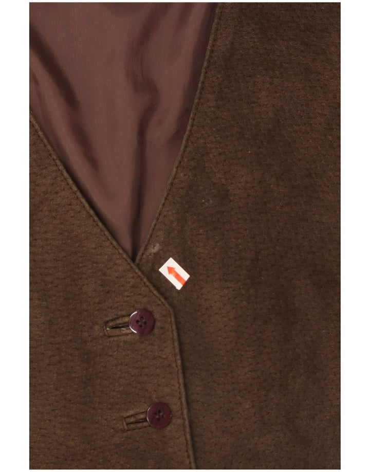 ST. BERNARD Damen Wildlederweste UK 14 Mittelbraunes Polyamid