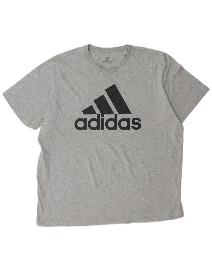 ADIDAS Herren Grafik T-Shirt Top 2XL Grau