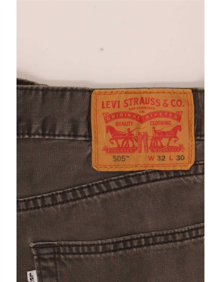 Levi's Herren 505 Straight Jeans W32 L30 Graue Baumwolle