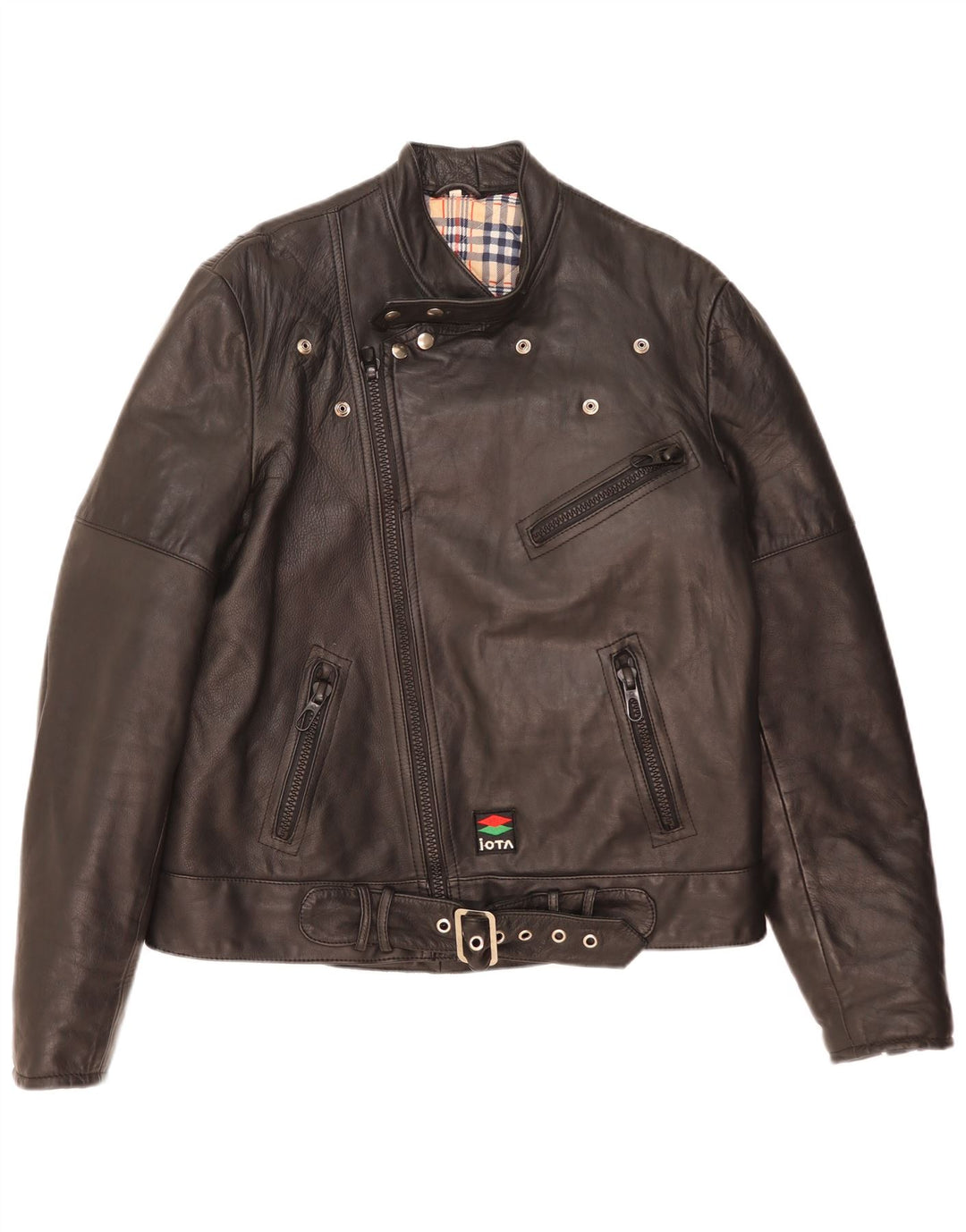Vintage Herren Leder Bikerjacke UK 40 Large Schwarz