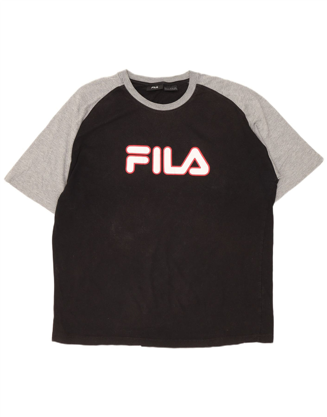 FILA Herren T-Shirt mit Grafik, XL, Schwarz, Farbblock