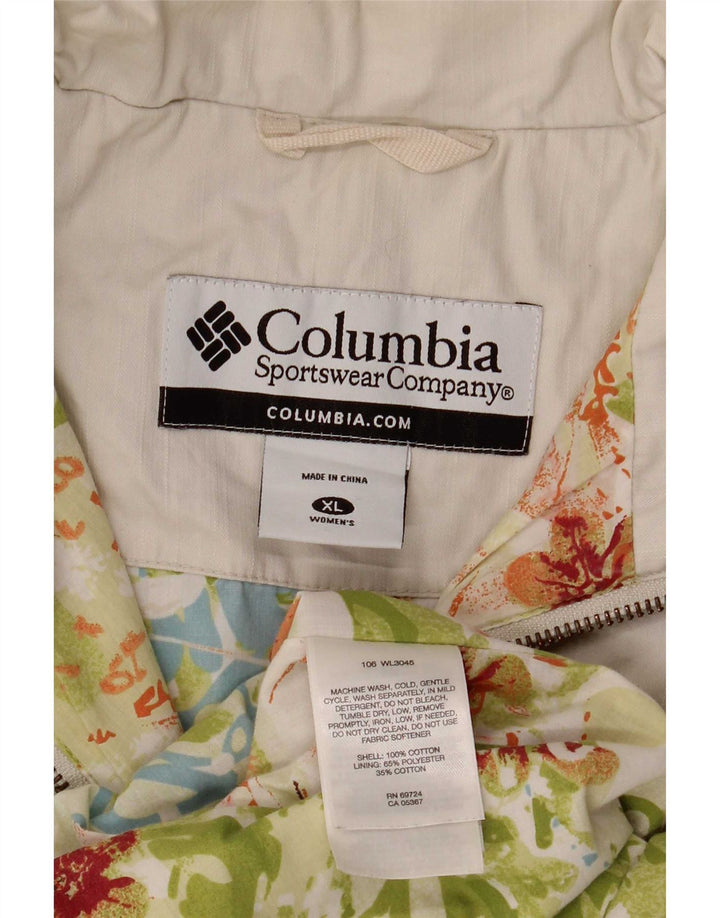 Columbia Damen Bomberjacke UK 18 XL Weiße Baumwolle