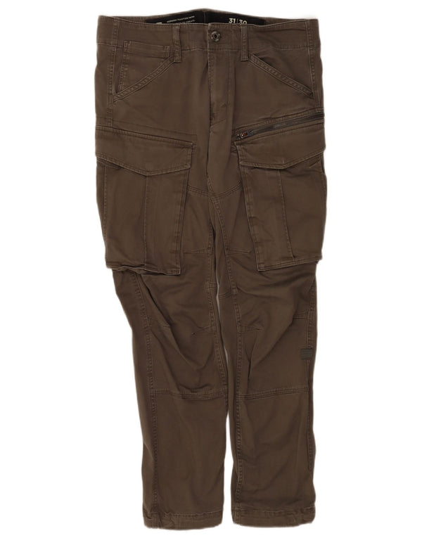 G-Star Mens Tapered Cargo Trousers W31 L30 Khaki Cotton