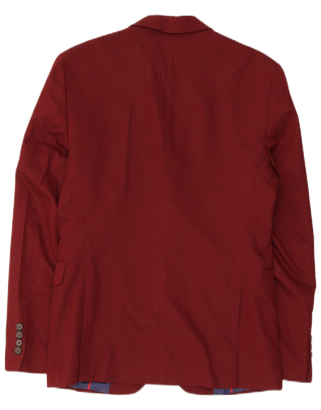 Zara Herren-Blazer mit 2 Knöpfen, EU 46, klein, Burgunderrot