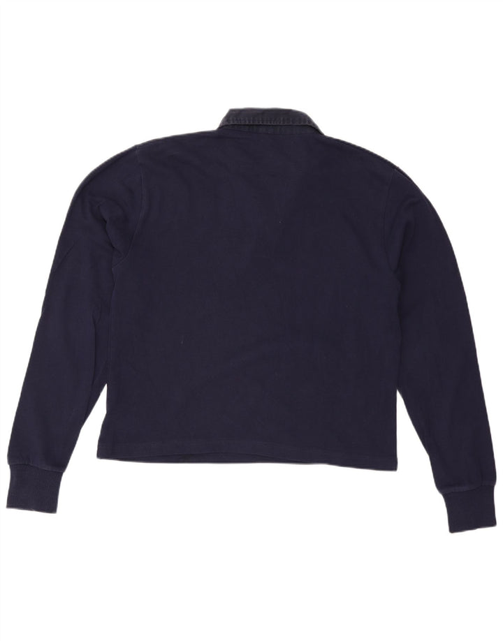 GANT Damen Übergroßes Langarm-Poloshirt UK 14 Medium Navy Blue