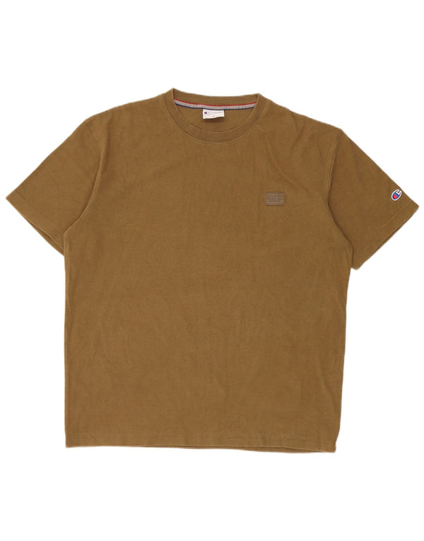 Champion Herren T-Shirt Top Medium Khaki Baumwolle