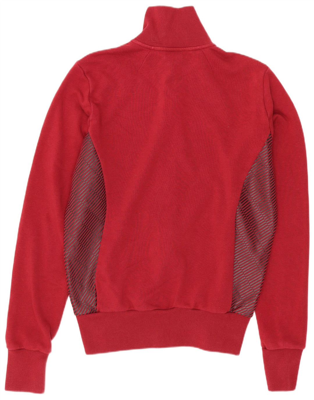 Nike Damen-Trainingsanzug-Top-Jacke UK 16/18 Große rote Colourblock-Baumwolle