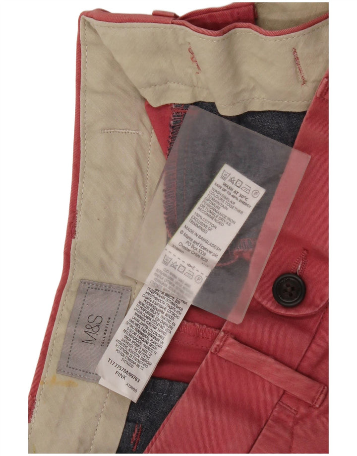 Marks & Spencer Herren Chinoshorts W32 mittelrote Baumwolle