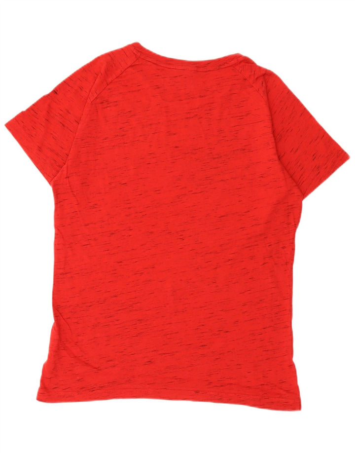 Puma Herren-T-Shirt-Oberteil aus mittelrot gefleckter Baumwolle