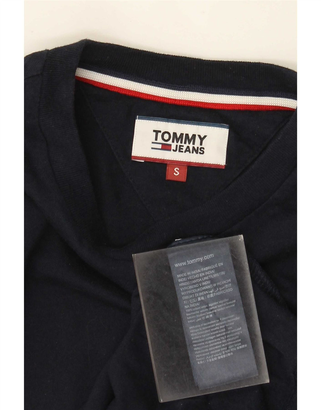 Tommy Hilfiger Herren T-Shirt Top Small Marineblau Baumwolle