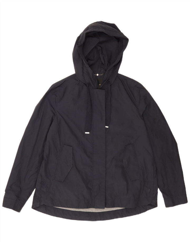 Massimo Dutti Damen-Bomberjacke mit Kapuze, übergroß, Gr. 14, mittleres Marineblau