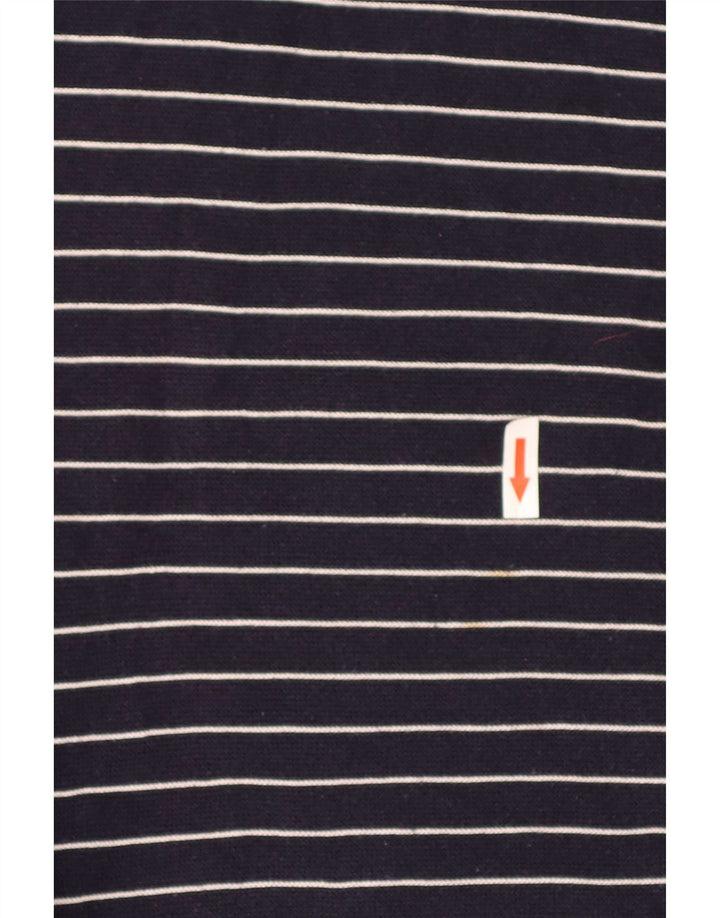 Lacoste Herren-Pullover mit V-Ausschnitt, Größe 4, mittelgroß, marineblau gestreift