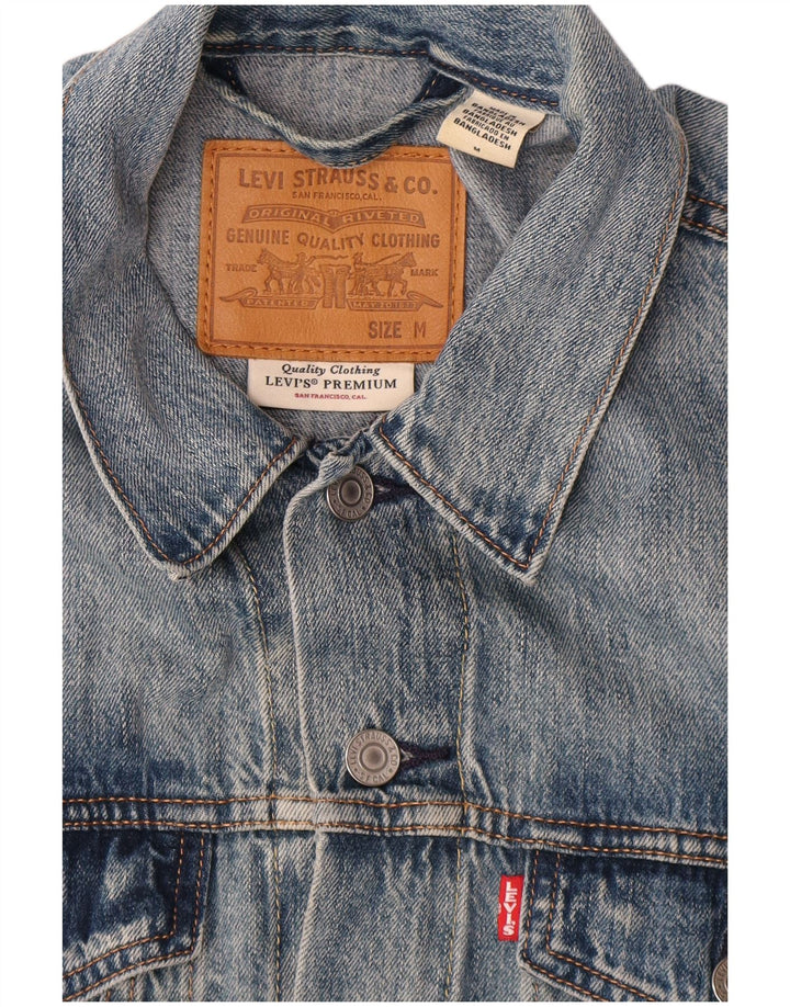 Levi's Herren Jeansjacke UK 38 Mittelblaue Baumwolle