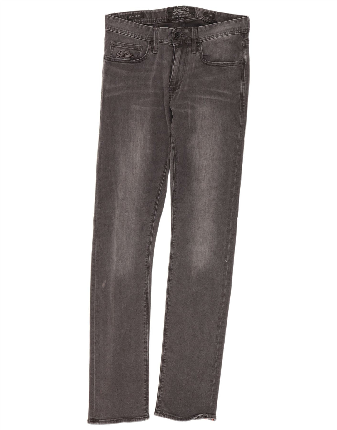 Superdry Herren Slim Jeans W29 L32 Graue Baumwolle