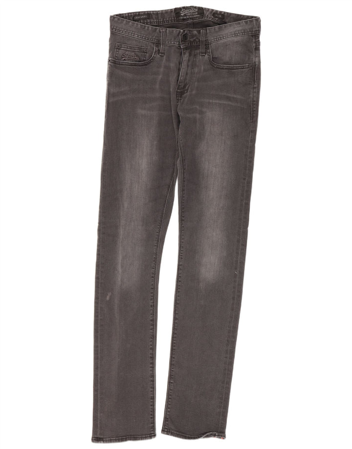 Superdry Herren Slim Jeans W29 L32 Graue Baumwolle