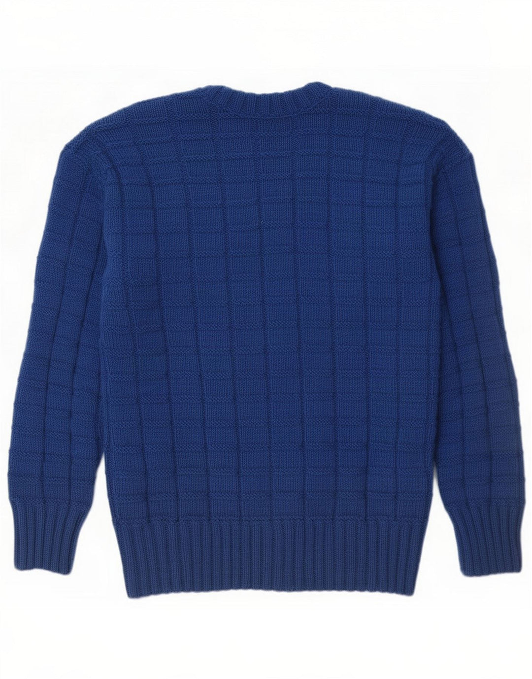 Vintage Herren-Pullover mit V-Ausschnitt, klein, Blau