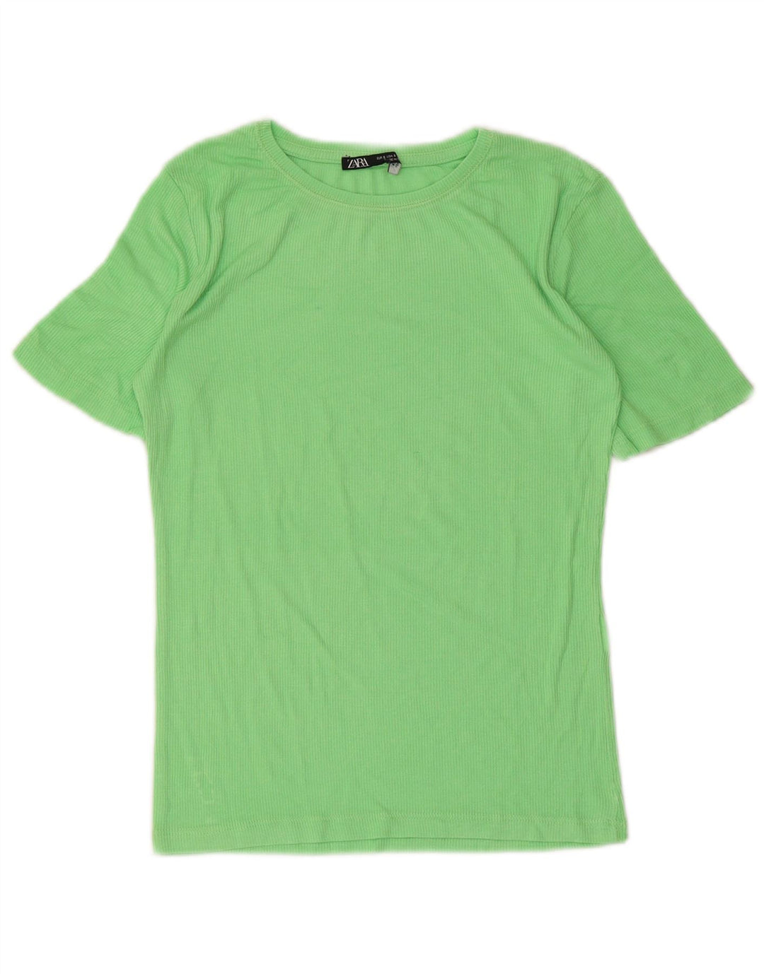 Zara Damen T-Shirt Top UK 8 Small Grün