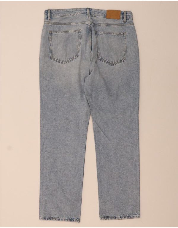 ZARA Herren Straight Jeans EU 34 Large W34 L31 Blaue Baumwolle