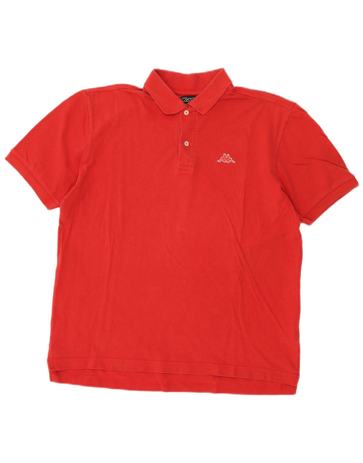 Kappa Herren-Poloshirt, große rote Baumwolle