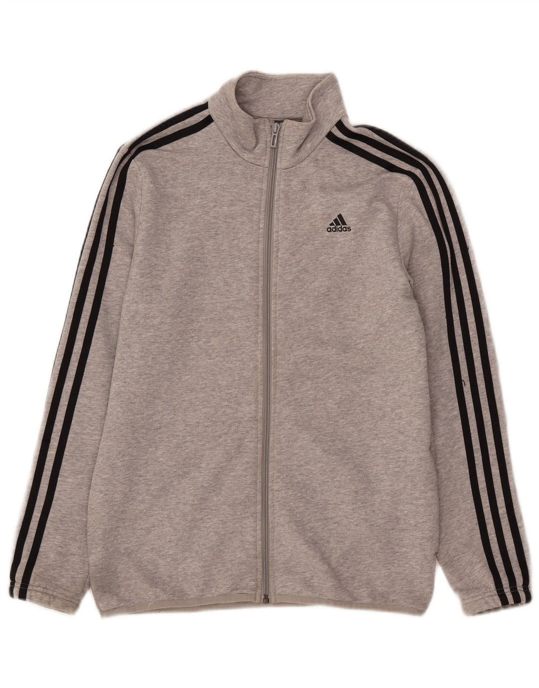Adidas Jungen-Trainingsanzug-Top-Jacke, 13–14 Jahre, graue Baumwolle