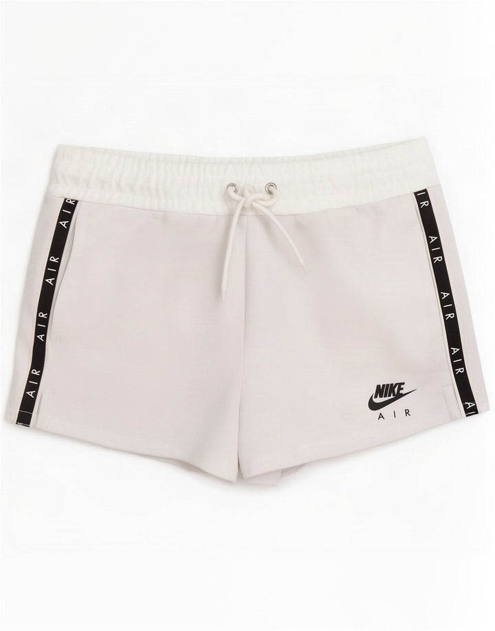 Nike Damen Graphic Sport Shorts UK 10 Small Weiß Colourblock Polyester