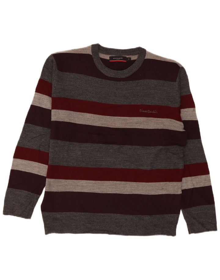 Pierre Cardin Herren-Pullover mit Rundhalsausschnitt, klein, mehrfarbig gestreift