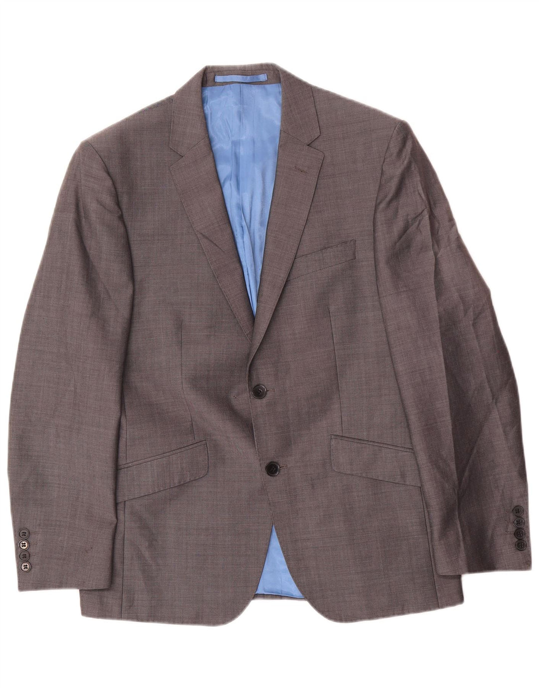 Marks & Spencer Herren-Blazer mit 2 Knöpfen, UK 38, mittelgraue Wolle