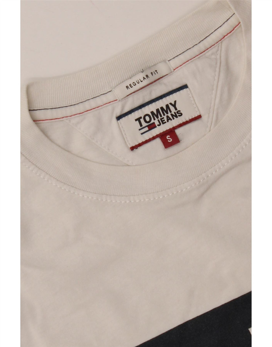 TOMMY HILFIGER Herren-T-Shirt mit Grafik, Größe S, Weiß, Farbblock
