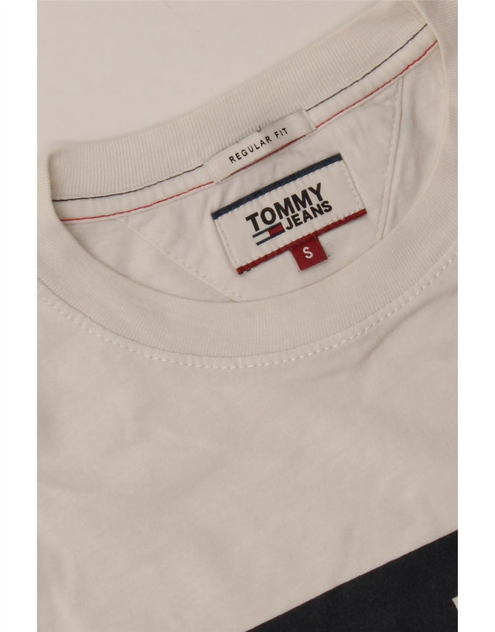 TOMMY HILFIGER Herren-T-Shirt mit Grafik, Größe S, Weiß, Farbblock