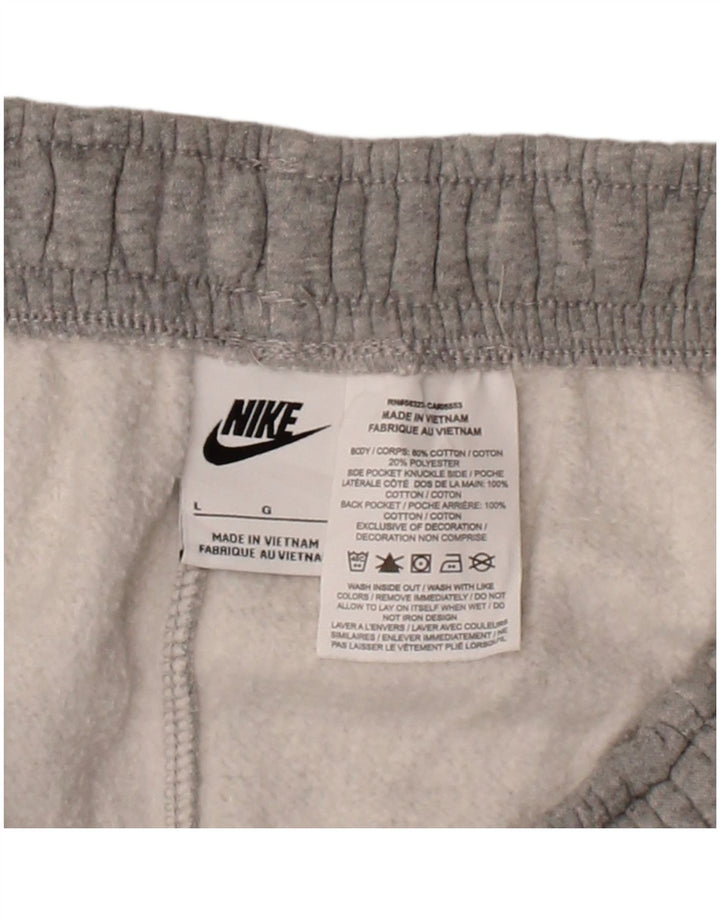 NIKE Mens Graphic Sport Shorts Large  Grey Cotton
