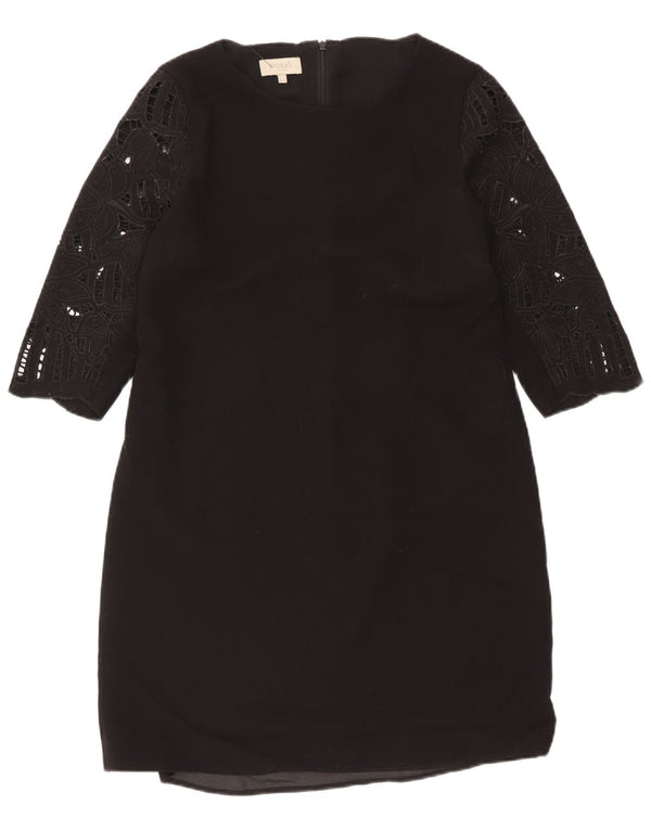 Hobbs Damen-Etuikleid mit 3/4-Ärmeln, Gr. 44, Größe L, Schwarz, Blumenmuster, Polyester