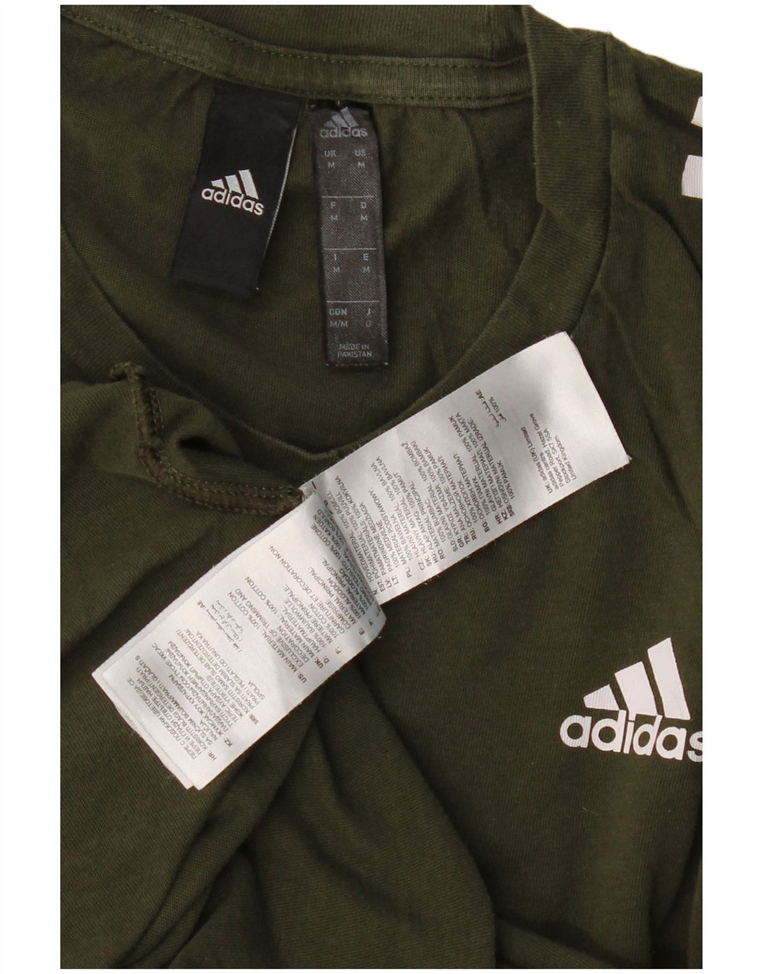 ADIDAS Herren T-Shirt Top Medium Khaki Baumwolle