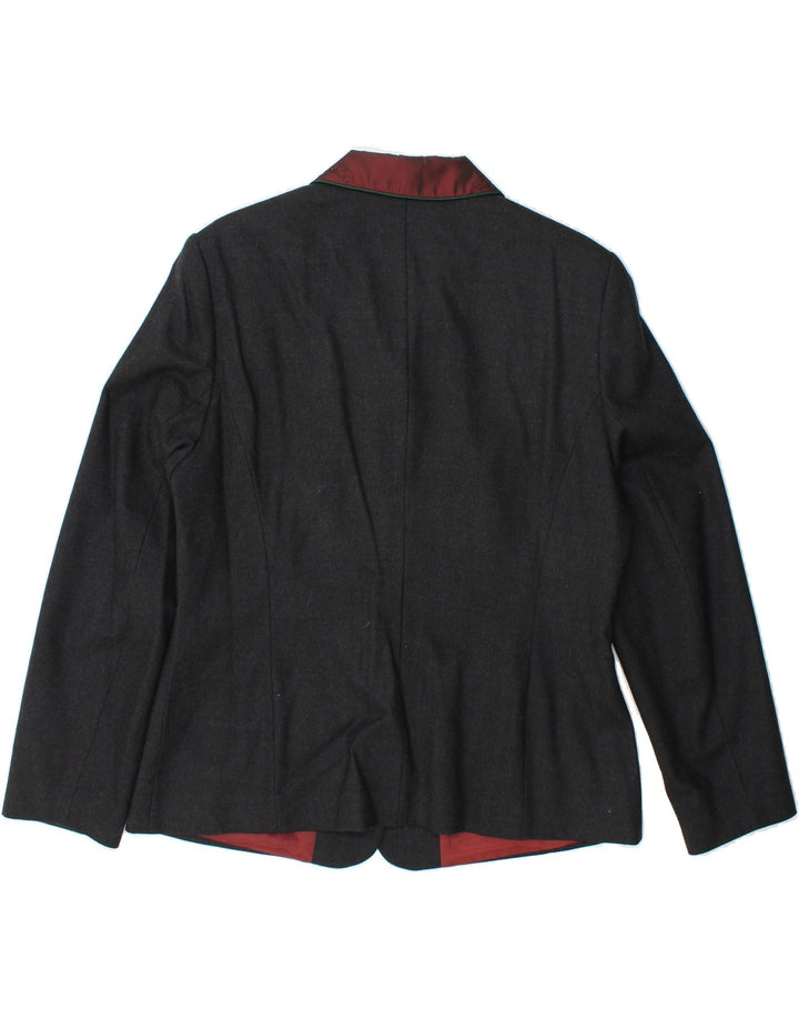 BIANCA Womens 5 Button Blazer Jacket EU 42 Large Grey Wool Vintage Bianca and Second-Hand Bianca from Messina Hembry 