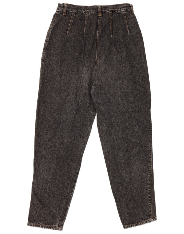 Vintage Damen High Rise Tapered Jeans UK 14 Medium W26 L29 Graue Baumwolle
