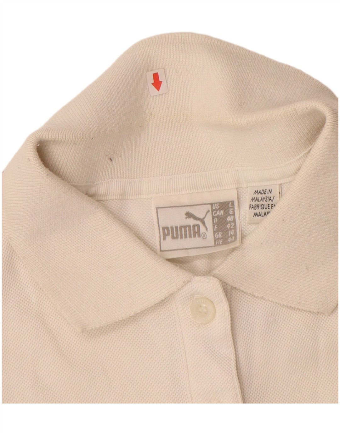 PUMA Damen Ärmelloses Poloshirt UK 14 Medium Off White