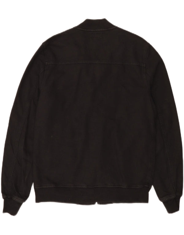 True Religion Herren Bomberjacke UK 36 Small Schwarz Baumwolle