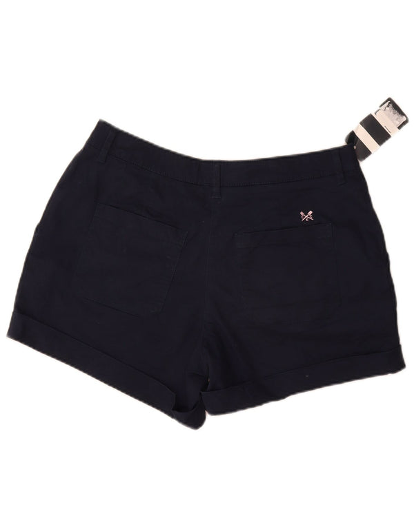 Crew Clothing Damen Chino-Shorts UK 12 Medium W30 Marineblaue Baumwolle