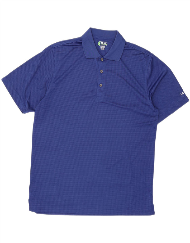 Izod Herren-Poloshirt aus mittelblauem Polyester