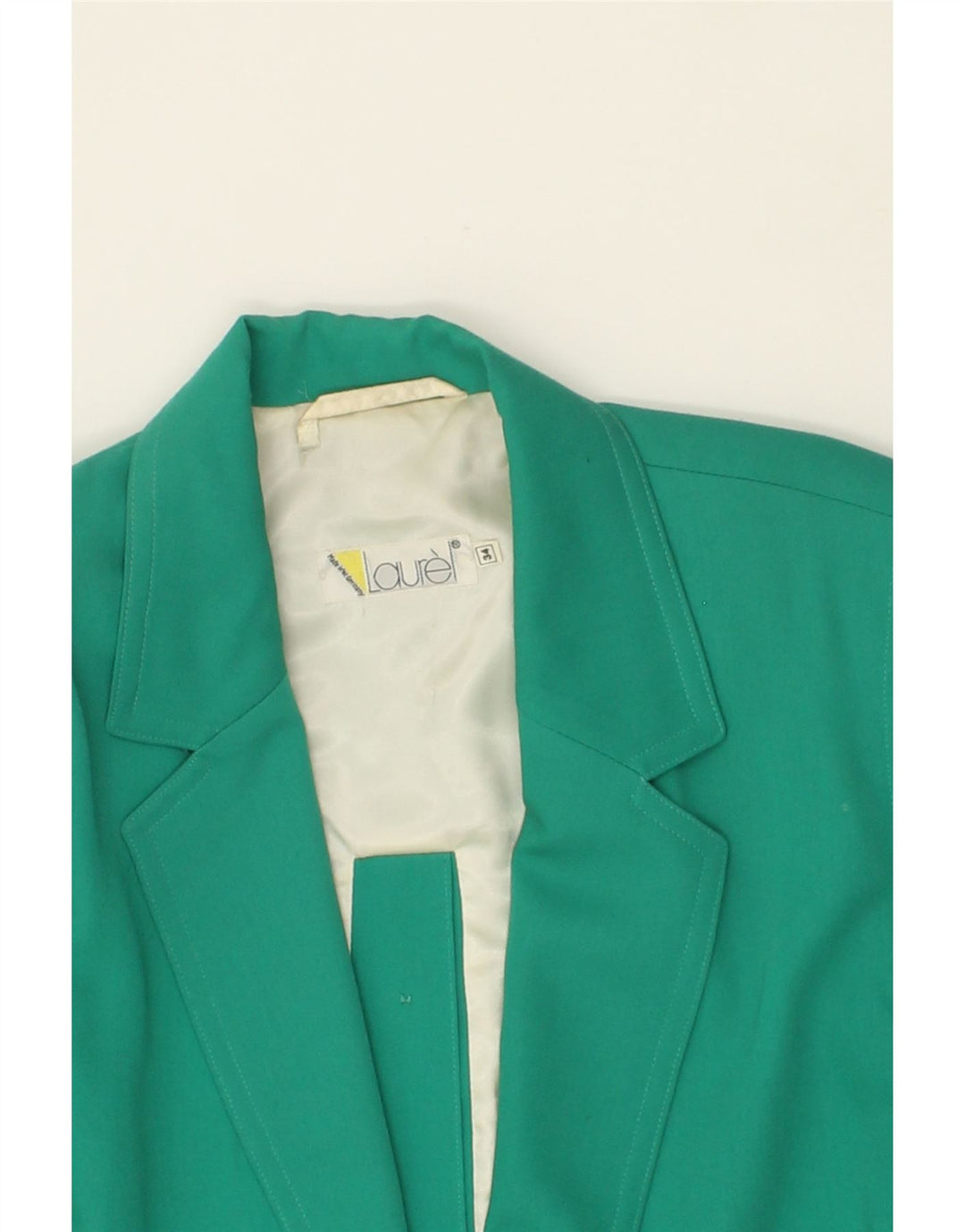 LAUREL Womens Oversized 1 Button Blazer Jacket EU 34 XS Green Polyester Vintage Laurel and Second-Hand Laurel from Messina Hembry 