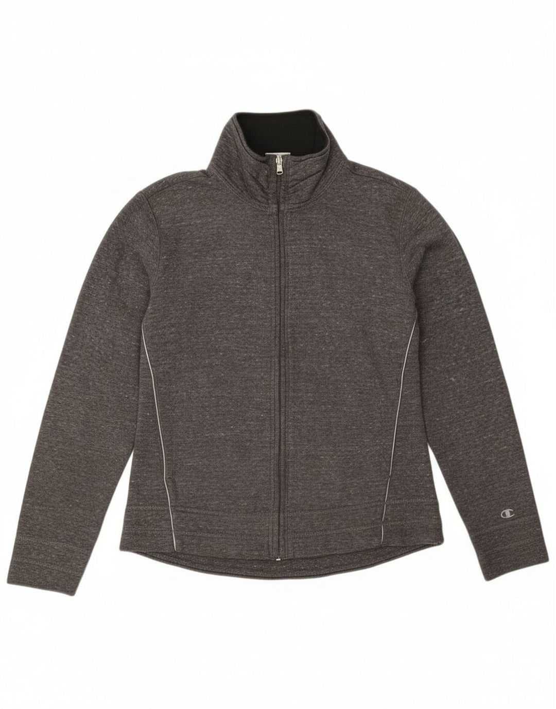 Champion Damen-Trainingsanzugoberteil, UK-Größe 10, Größe S, grau gefleckte Baumwolle