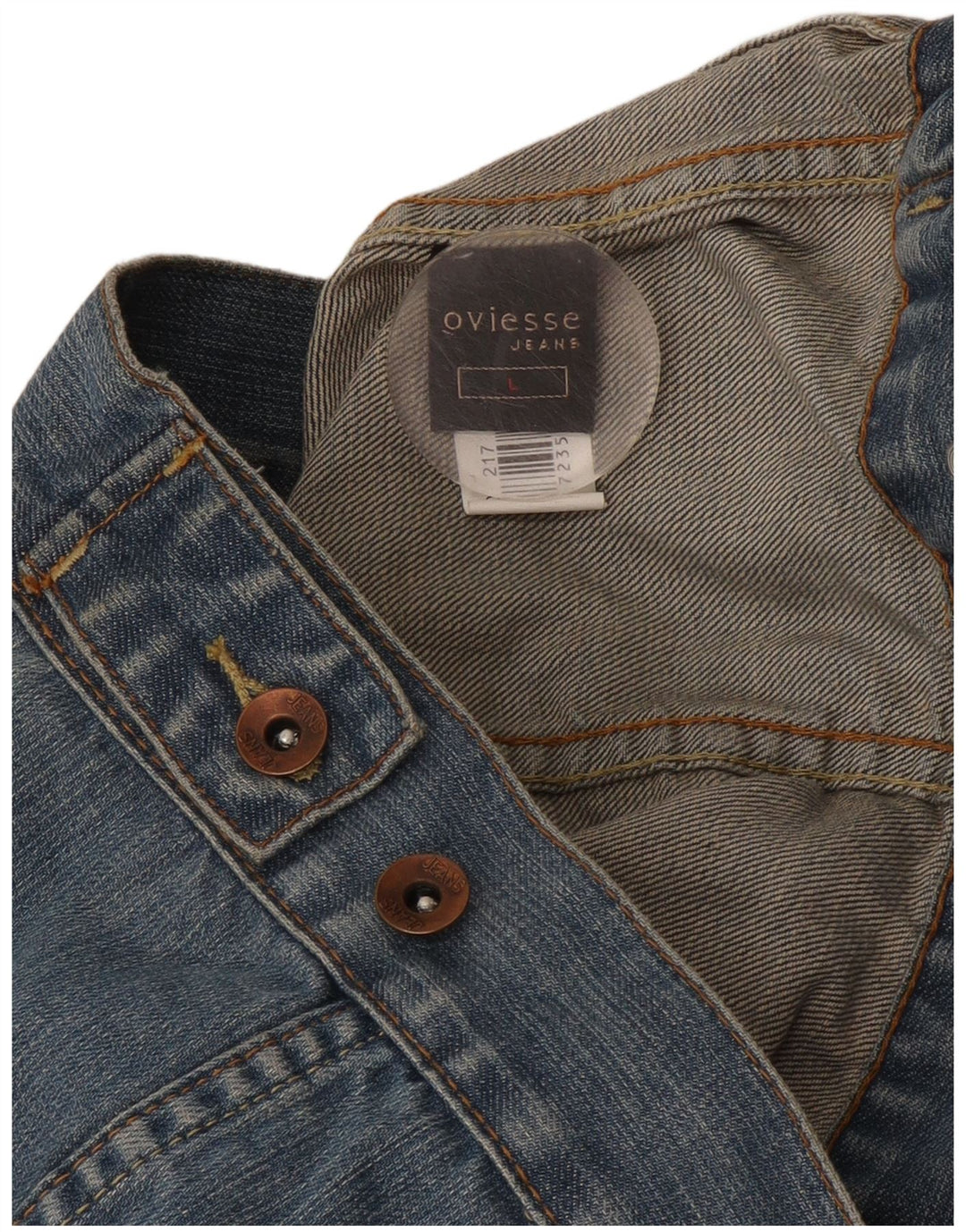 Oviesse Damen Jeansjacke UK 16 Large Blaue Baumwolle