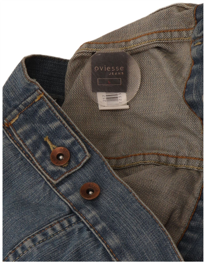 Oviesse Damen Jeansjacke UK 16 Large Blaue Baumwolle