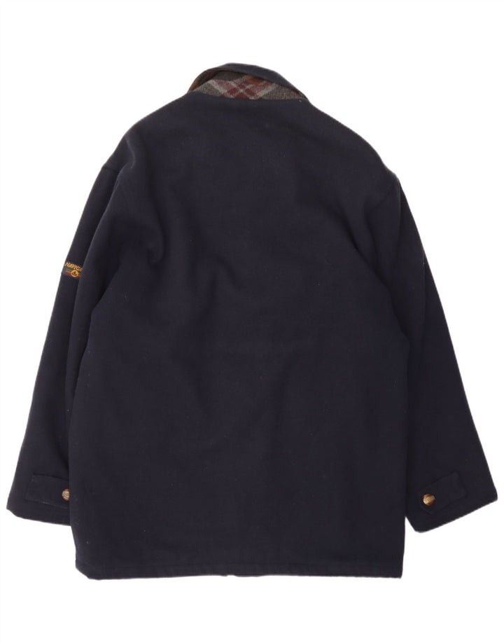 NAVIGARE Mens Bomber Jacket UK 36 Small Navy Blue