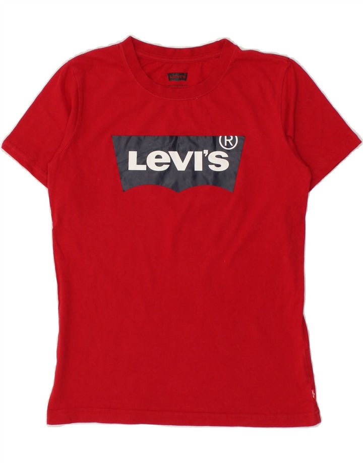 LEVI'S Boys Graphic T-Shirt Top 11-12 Years Red Vintage Levi's and Second-Hand Levi's from Messina Hembry 