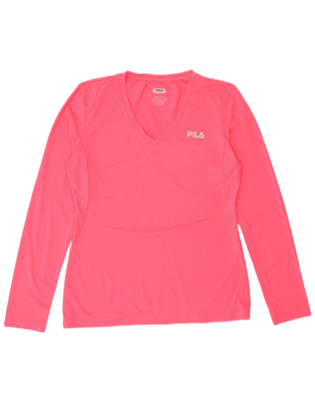 FILA Damen Top Langarm UK 16 Large Rosa Polyester