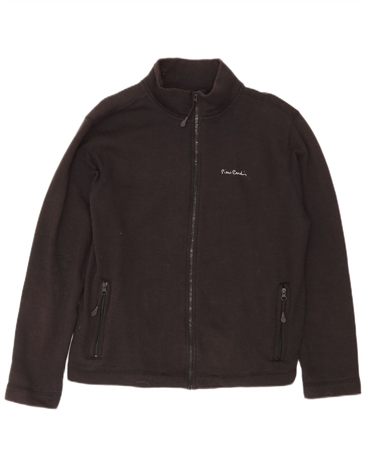 Pierre Cardin Herren-Trainingsanzug-Top-Jacke, mittelschwarze Baumwolle