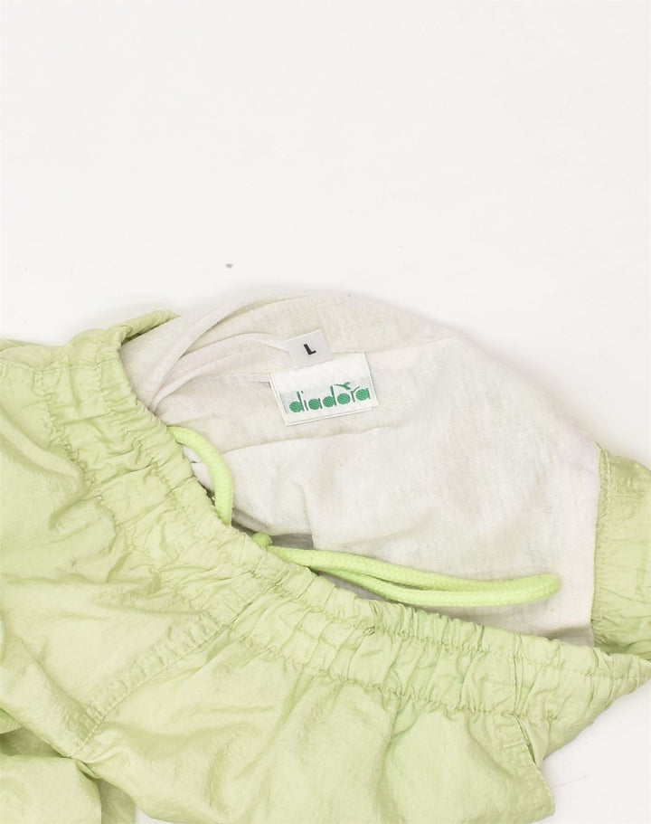 DIADORA Girls Tracksuit Trousers Joggers 13-14 Years Large Green Polyester | Vintage Diadora | Thrift | Second-Hand Diadora | Used Clothing | Messina Hembry 